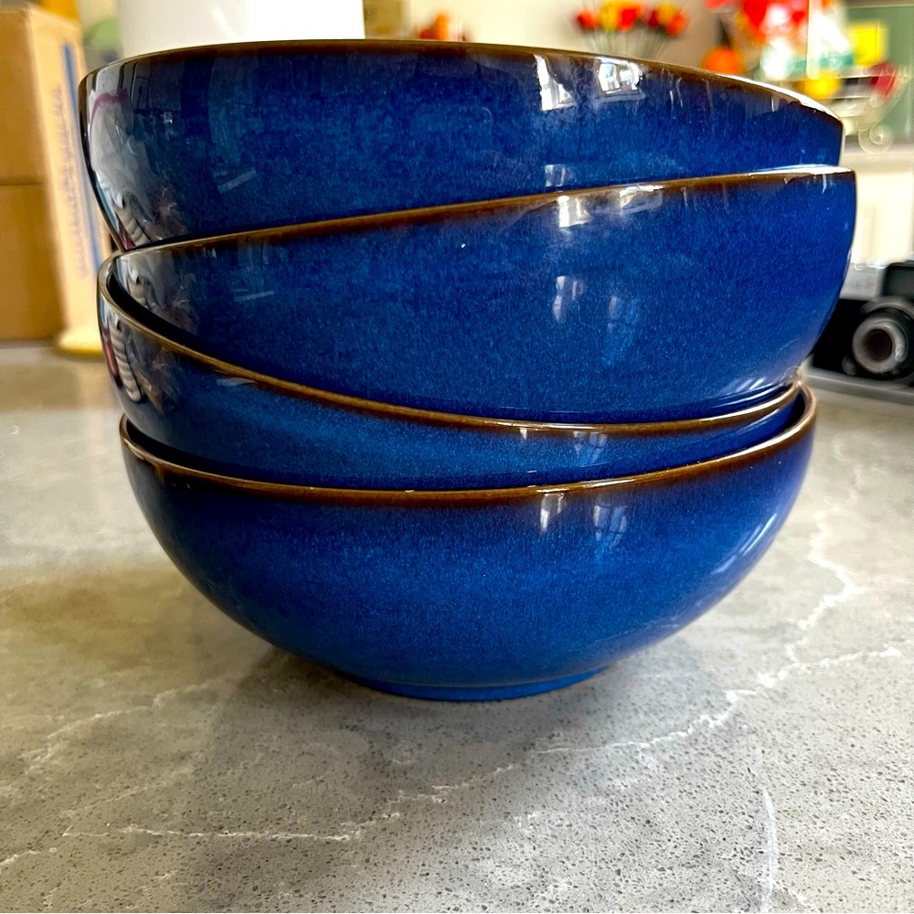 COPY - Cobalt Blue Glazed Medium Bowls
